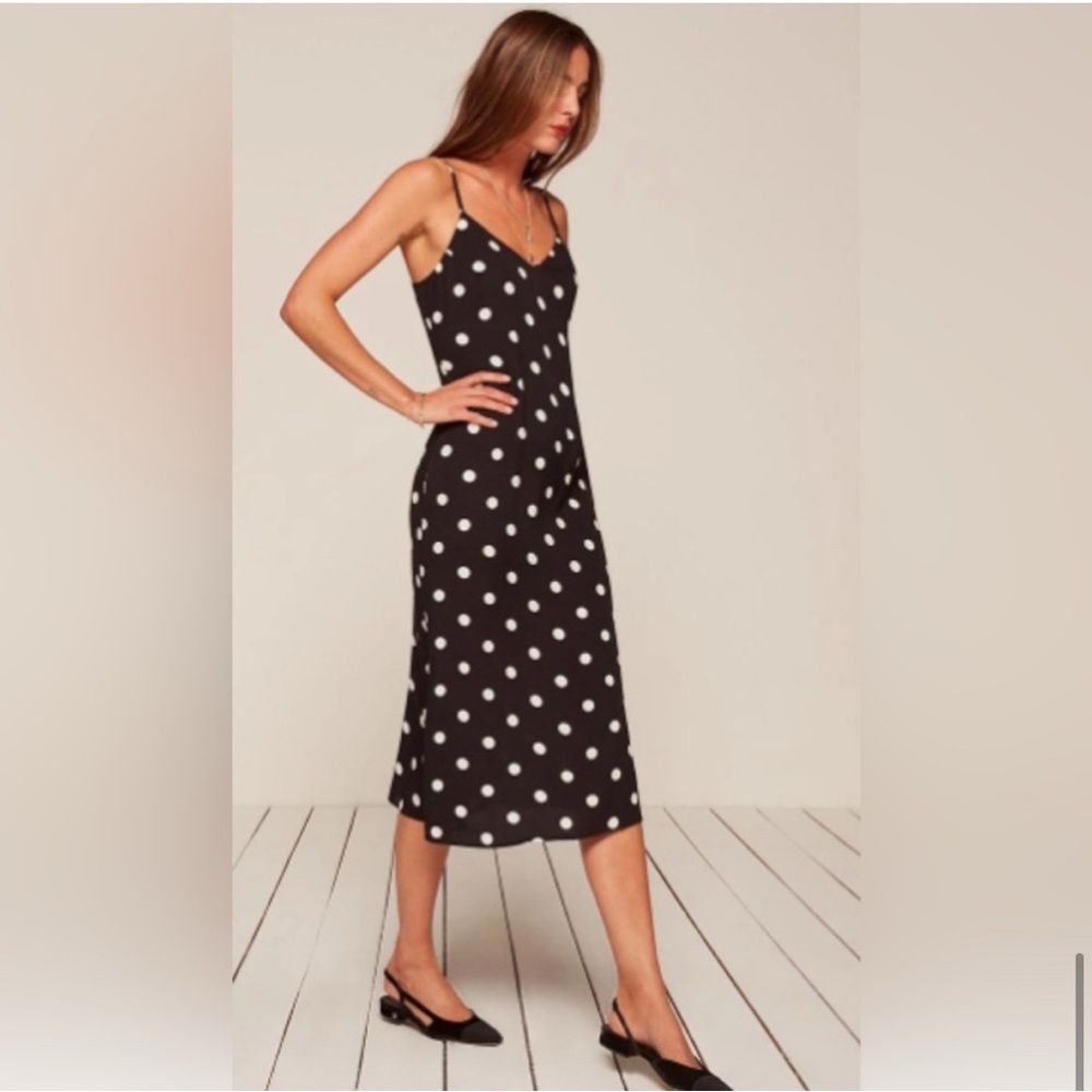 Reformation Polka Dot Slip Dress, size 8